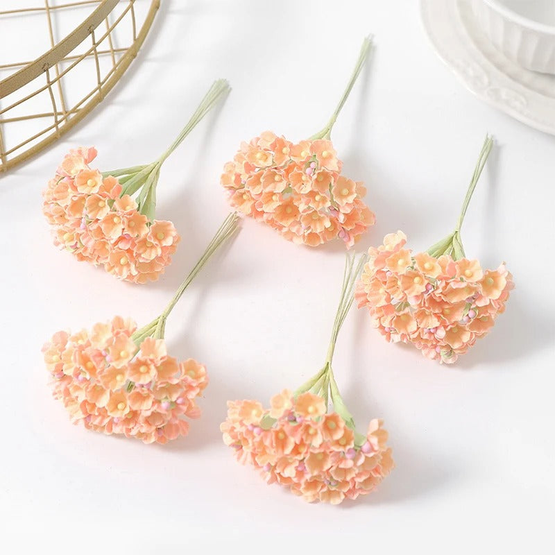 1/3/5Pcs 11cm Artificial Flower Silk Babysbreath Outdoor Garden arch Bonsai Wedding Valentine Home Decor Festival Diy Gifts