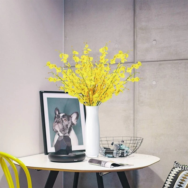 Yellow Simulation Flower Dancing Orchid Decoration Fake Flower Soft Decoration Simulation Plant Home Wedding Artificial Flowers