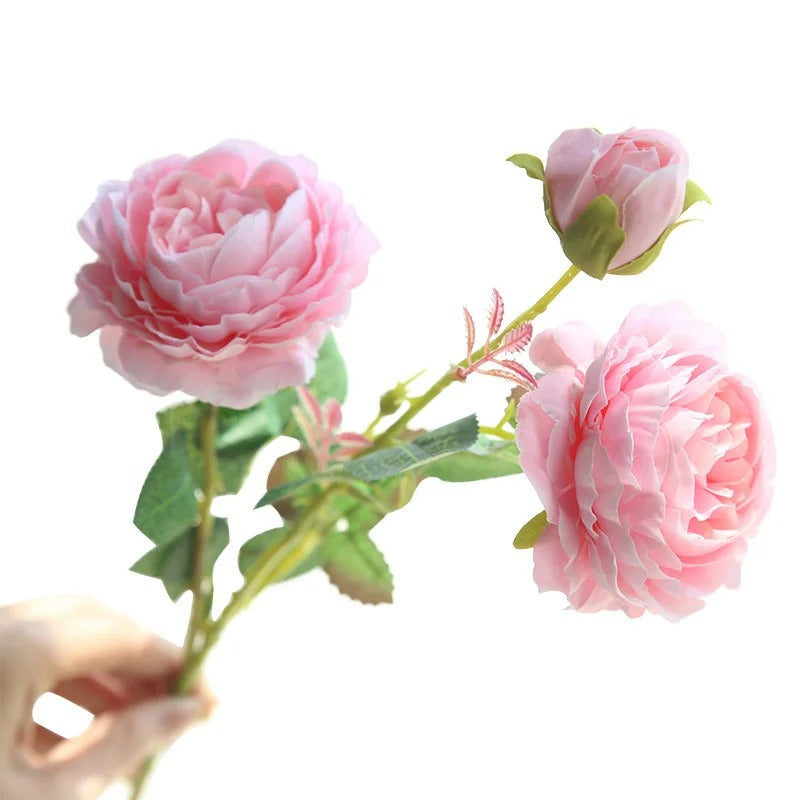 1pcs 60cm Artificial Peony Rose Silk Flowers Bedroom Table Decor 3 Heads Fake Flowers Party Home Decoration Wedding Bouquet