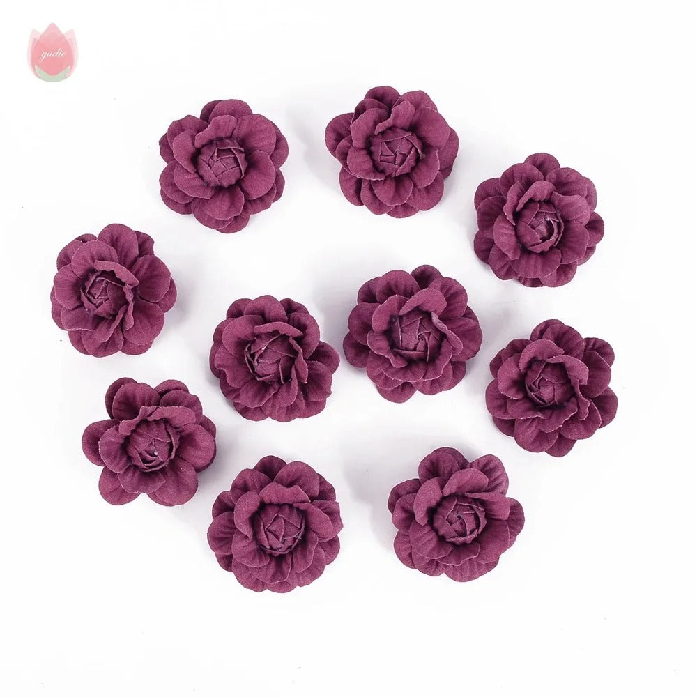 5/10Pcs Artificial Eco-friendly Flower Home Living Room Party Decor Wedding Garland Decorations DIY Hair Corsage Accessories