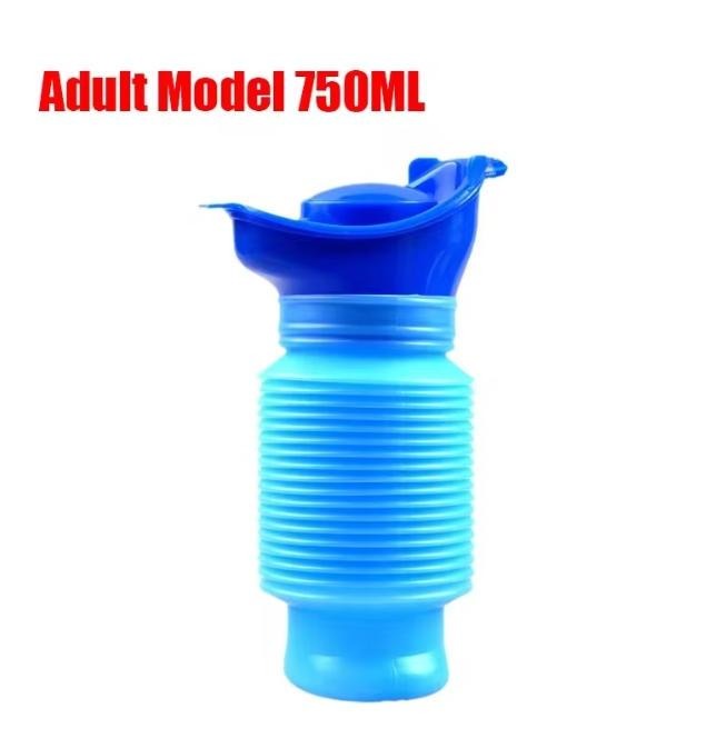 1set Urinal Car Urinal Bucket Outdoor Standing Urine Emergency Travel Portable Reusable Shrinkable Camping Toilet Urine Leak