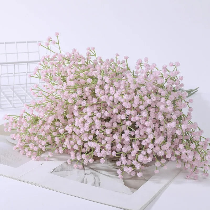 1Branch 90Heads Artificial Full Sky Stars Flowers Bouquet Multiple Colors Partys Brides Wedding Home Decorative Fake Plant