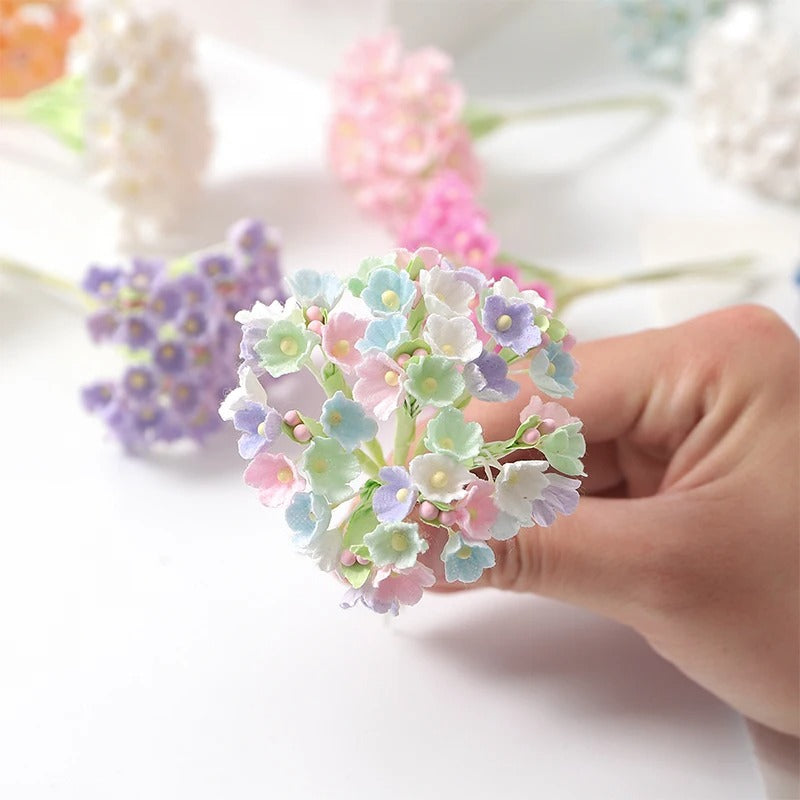 1/3/5Pcs 11cm Artificial Flower Silk Babysbreath Outdoor Garden arch Bonsai Wedding Valentine Home Decor Festival Diy Gifts