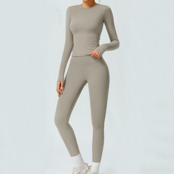 Women's Solid Color Set, Basic Versatile T-Shirt Top