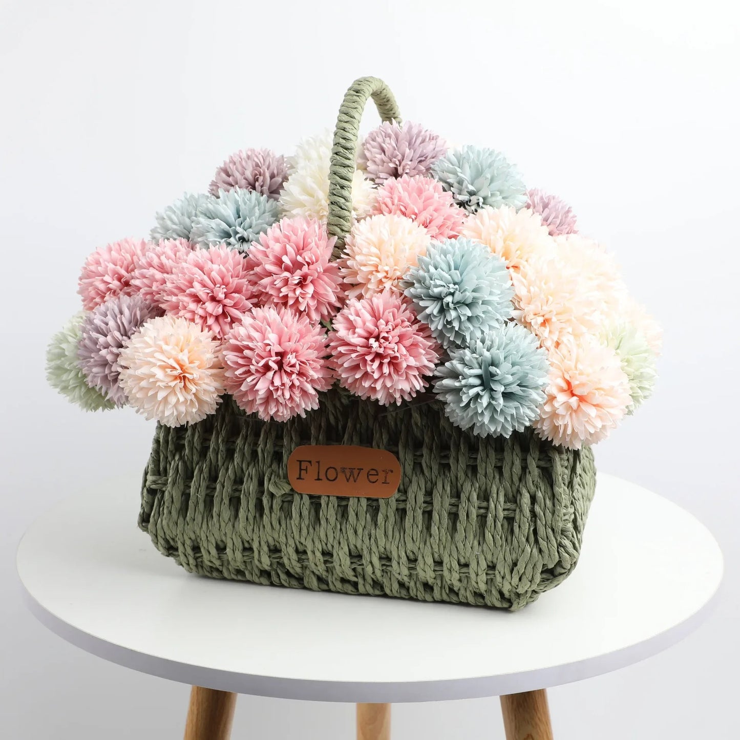 5pcs Artificial Hydrangea Flowers Bouquet for Home Flower Arrangement Decoration Wedding Table Christmas Decoration Dandelion