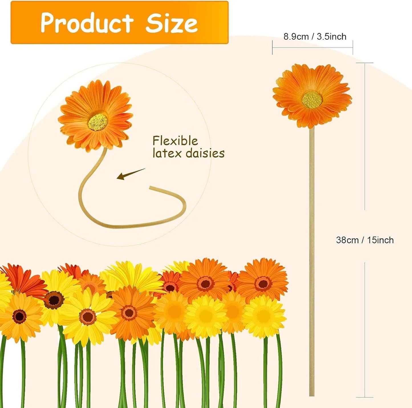 1/3pcs Daisy Flower Artificial Flowers Bouquet for Indoor Room Home Vase Decor Fake Flowers Garden Wedding Decoration Outdoor
