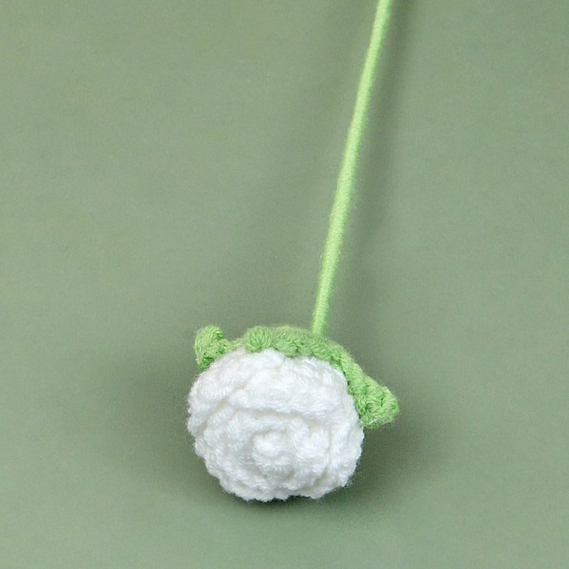 rose Handmade Crochet Flower without Vase, Flowers Bouquet, Artificial Flower, Gifts for Girlfriend, Fall Room Decor, Decorative Flower for Mom, Friends