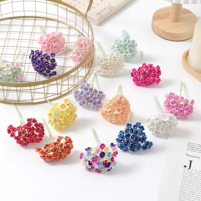 1/3/5Pcs 11cm Artificial Flower Silk Babysbreath Outdoor Garden arch Bonsai Wedding Valentine Home Decor Festival Diy Gifts