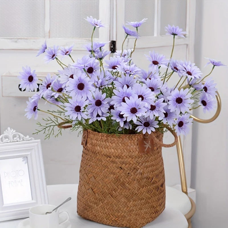 1/3/5Pcs 50cm Daisy Flower 5Heads Plastic Artificial Flowers Fake Bouquet Home Wedding Brides Decor DIY Garden Room Table Decor