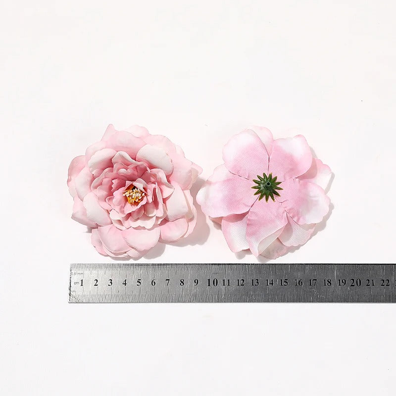 2/5/10Pcs 9cm Artificial Silk Carnation Flower Heads Wedding Home Decoration DIY Bride Holding flowers Accessories Fake Flowers