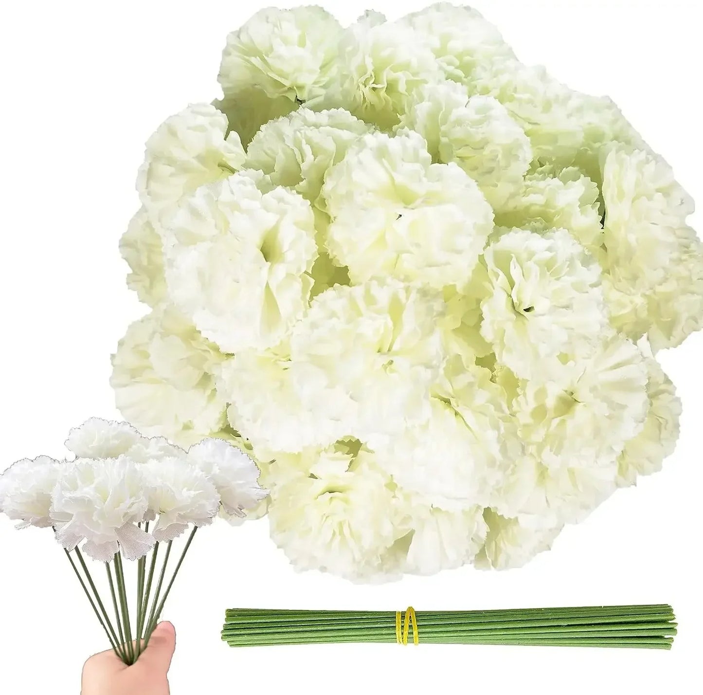10Pcs Mexican Marigold Artificial Flowers for Day of The Dead Diwali Home DIY Craft Party Halloween Dia De Los Muertos Decor