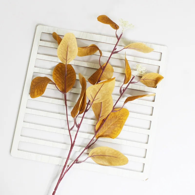 52cm Artificial Fall Eucalyptus Fake Foliage Branches Autumn Flowers Decorations Home Wedding Thanksgiving Christmas Decoration