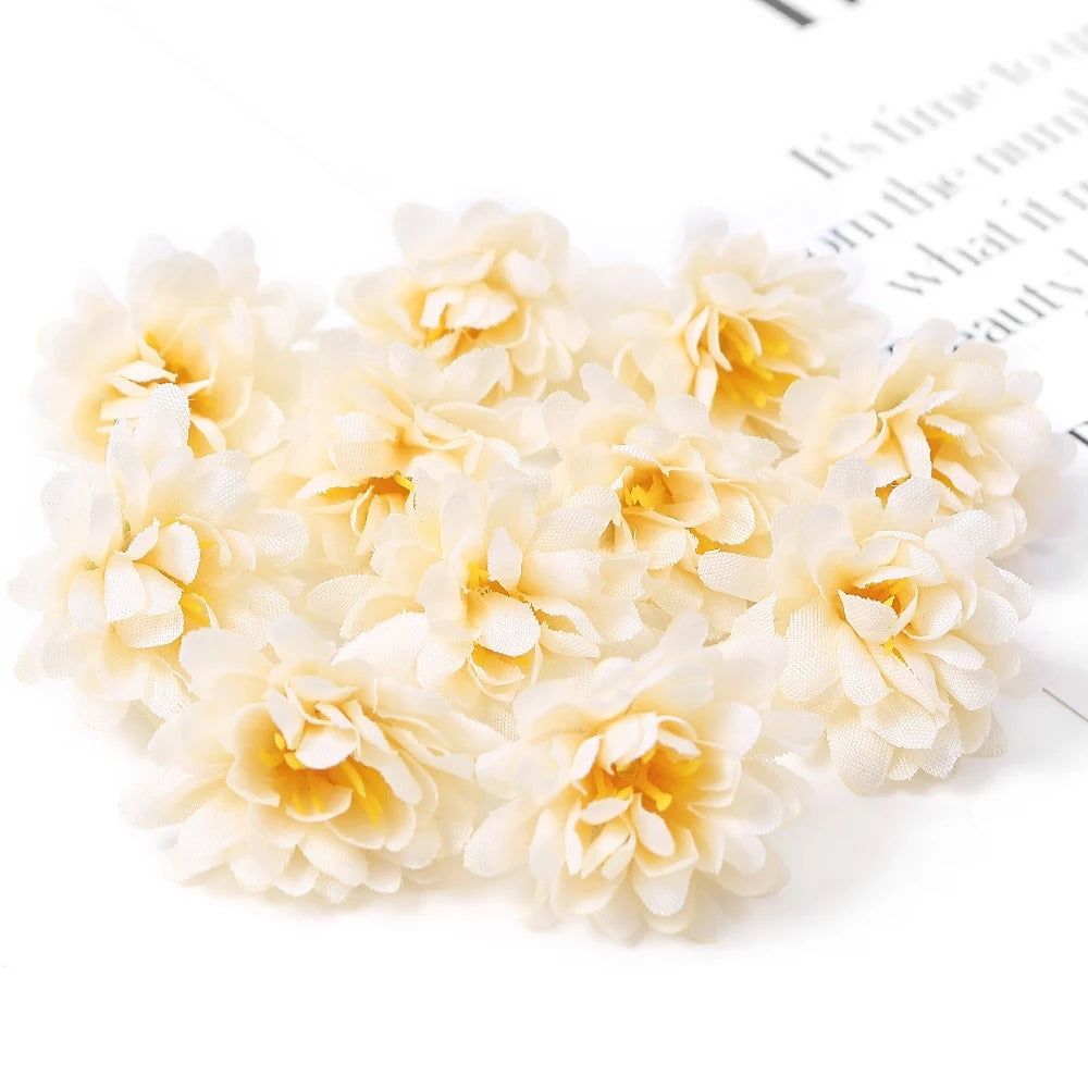 10/20/50Pcs Mini Artificial Rose Silk Flower Heads Simulated Flower Home Room Decoration Wedding Decoration DIY Wreath Accessory