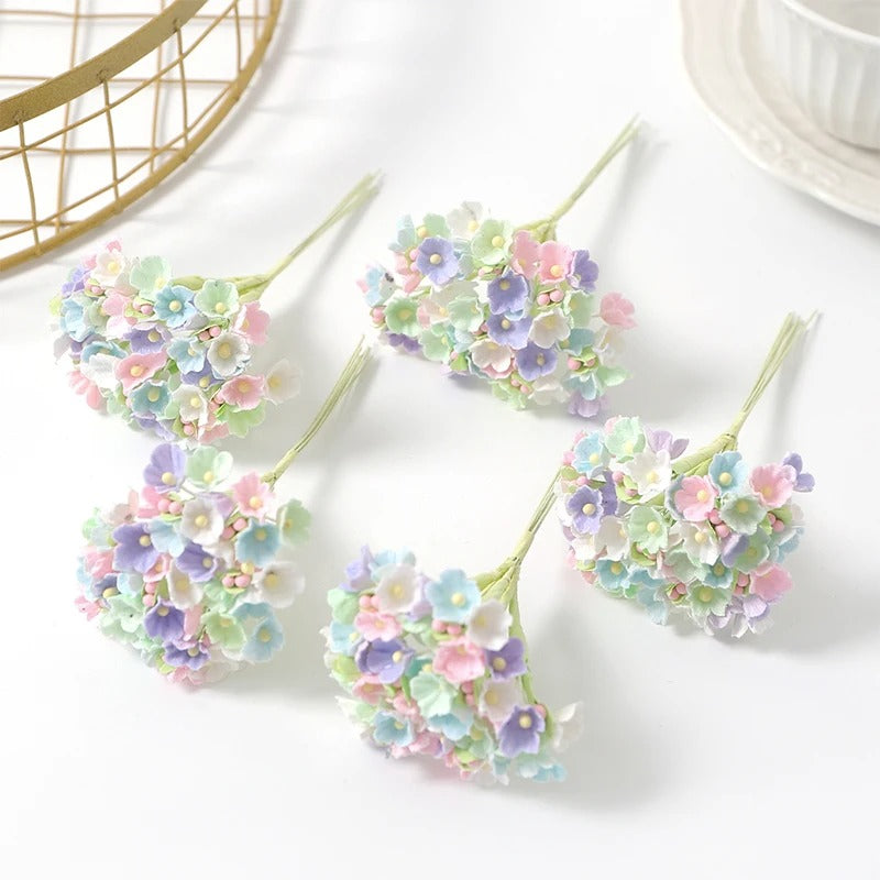 1/3/5Pcs 11cm Artificial Flower Silk Babysbreath Outdoor Garden arch Bonsai Wedding Valentine Home Decor Festival Diy Gifts