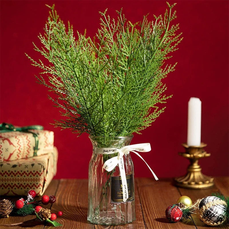35cm Artificial Green Pine Leaves Christmas Decoration Xmas Tree Home Room Decor New Year Gift Christmas Garland Accessory