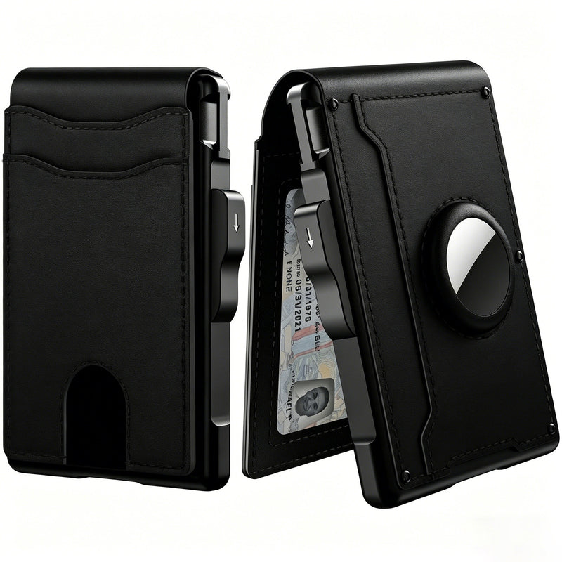 Wallet for Men - Pop Up Case, Cash Slot, and Credit Card Slot - Aluminum Wallet with RFID Blocking