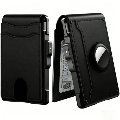Wallet for Men - Pop Up Case, Cash Slot, and Credit Card Slot - Aluminum Wallet with RFID Blocking