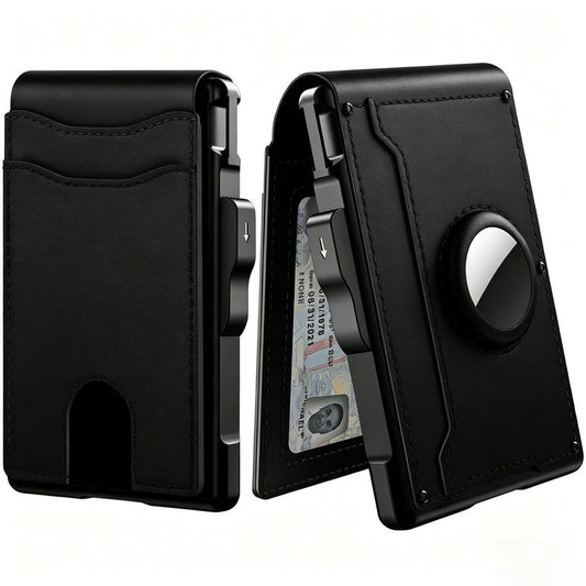 Wallet for Men - Pop Up Case, Cash Slot, and Credit Card Slot - Aluminum Wallet with RFID Blocking