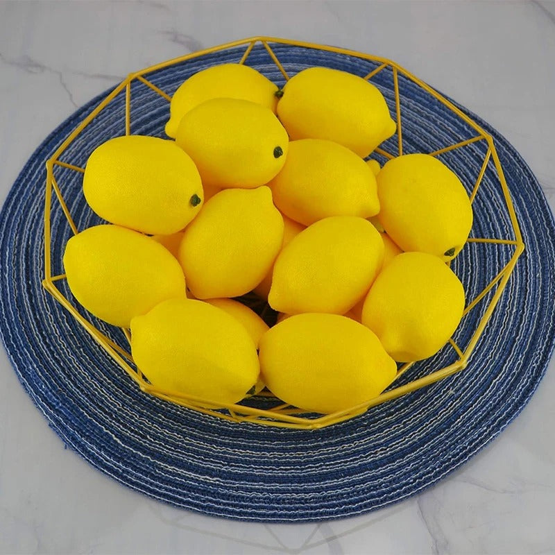 2/5/10Pcs Artificial Lemon for Home Room Decor Fake Fruit Garden Decora Indoor Table Ornament Country Style Kitchen DIY Decor