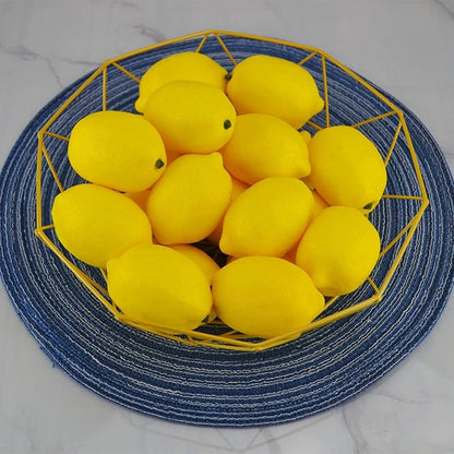 2/5/10Pcs Artificial Lemon for Home Room Decor Fake Fruit Garden Decora Indoor Table Ornament Country Style Kitchen DIY Decor