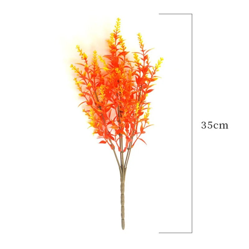 Artificial Flowers Autumn Decoration Plant Violet Eucalyptus Bouquet Outdoor Garden Bushes Decor Home Wedding Office Accessories