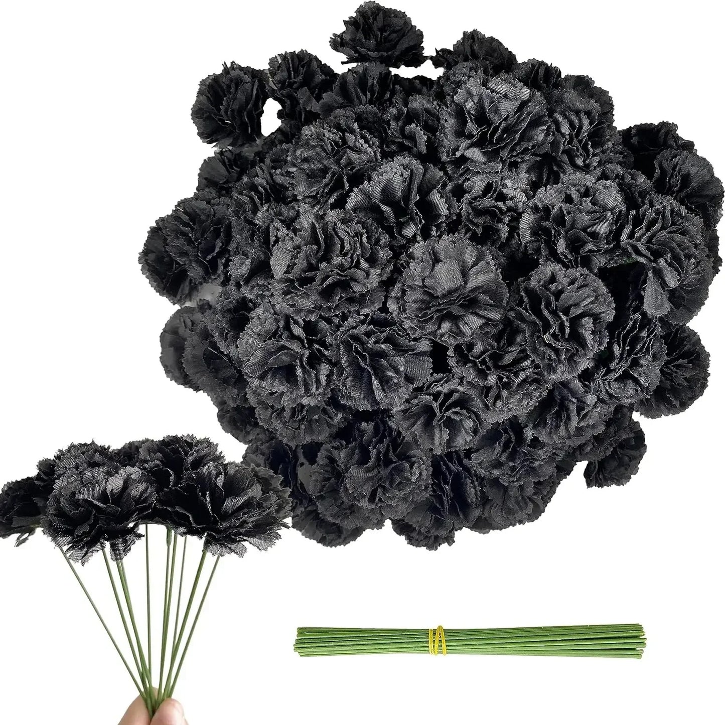 10Pcs Mexican Marigold Artificial Flowers for Day of The Dead Diwali Home DIY Craft Party Halloween Dia De Los Muertos Decor