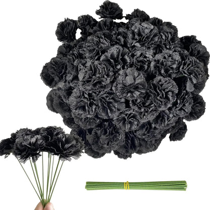 10Pcs Mexican Marigold Artificial Flowers for Day of The Dead Diwali Home DIY Craft Party Halloween Dia De Los Muertos Decor