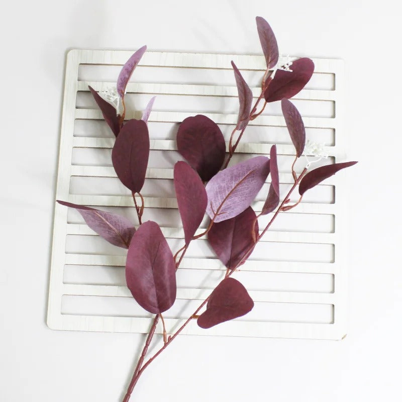 52cm Artificial Fall Eucalyptus Fake Foliage Branches Autumn Flowers Decorations Home Wedding Thanksgiving Christmas Decoration