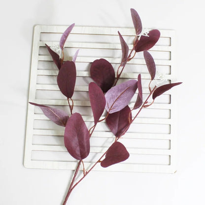 52cm Artificial Fall Eucalyptus Fake Foliage Branches Autumn Flowers Decorations Home Wedding Thanksgiving Christmas Decoration