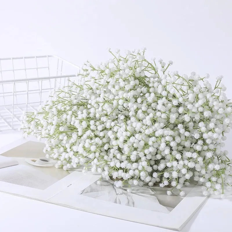 108Heads 63cm Babies Breath Artificial Flowers Plastic Gypsophila DIY Floral Bouquets For Handmade Wedding Party Home Decoration