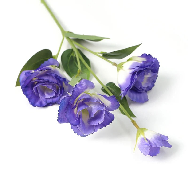 70CM 4Heads Silk Artificial Eustoma Flower Bouquet Long Stem Artificial Flower for DIY Wedding Party Center Decor Home Decor
