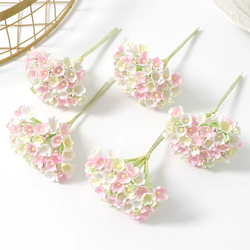 1/3/5Pcs 11cm Artificial Flower Silk Babysbreath Outdoor Garden arch Bonsai Wedding Valentine Home Decor Festival Diy Gifts