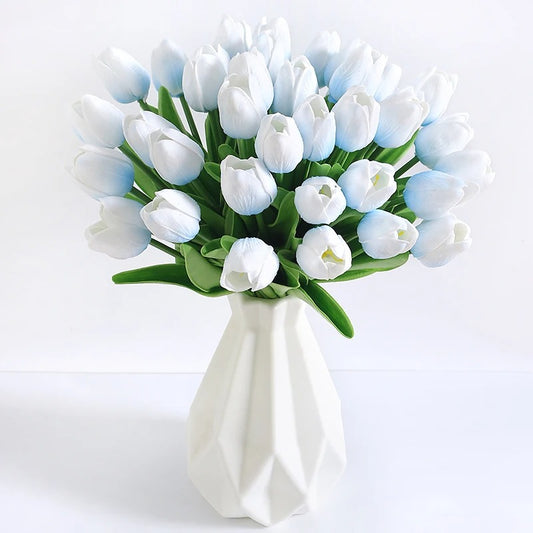Artificial Tulip Flowers Plants For Interiors Outdoor Garden Soft Material Party Accessories Gifts For Female Festival Ornaments