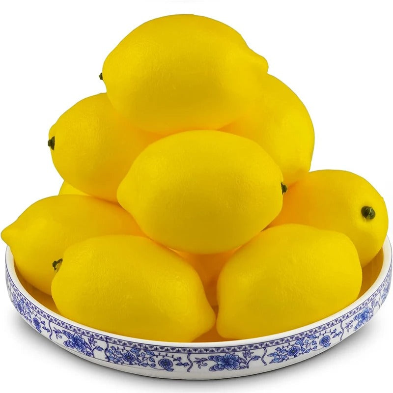 2/5/10Pcs Artificial Lemon for Home Room Decor Fake Fruit Garden Decora Indoor Table Ornament Country Style Kitchen DIY Decor