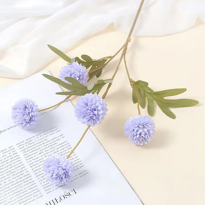 51cm Dandelion Artificial Flowers Wedding Decor 5 Head Fake Flowers Small Thorn Ball DIY Home Decor Bouquet Valentine's Day Gift