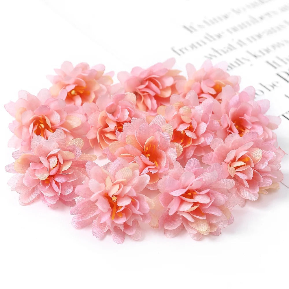 10/20/50Pcs Mini Artificial Rose Silk Flower Heads Simulated Flower Home Room Decoration Wedding Decoration DIY Wreath Accessory