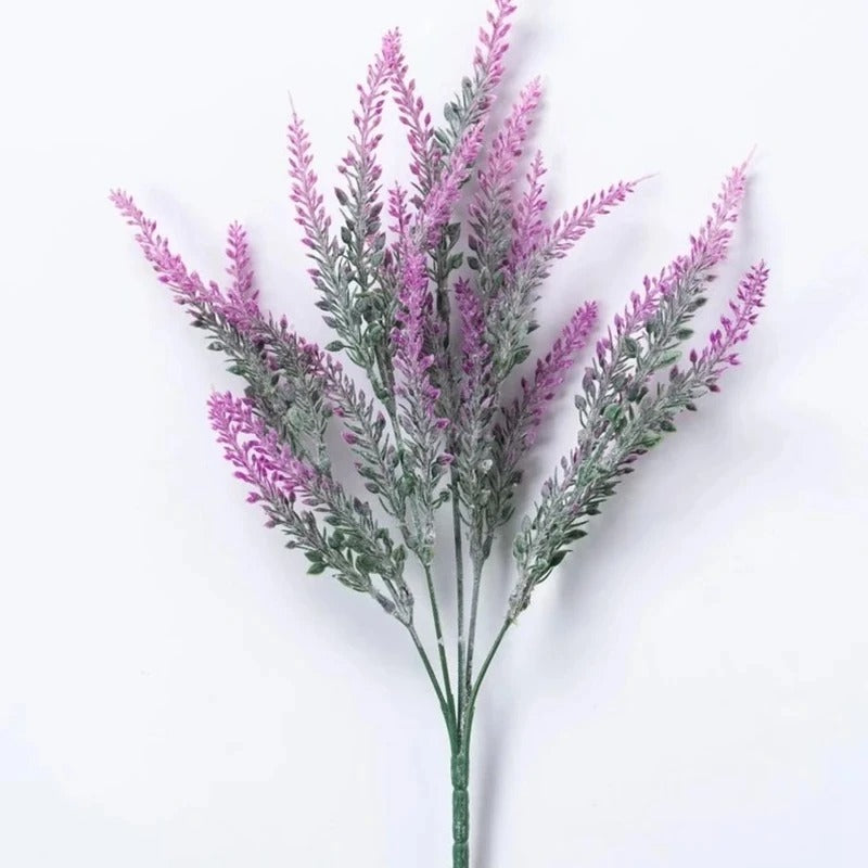 35cm Purple Plastic Artificial Lavender Fake Plant for Wedding Home Room Garden Decorations Bridal Bouquet Photography Props