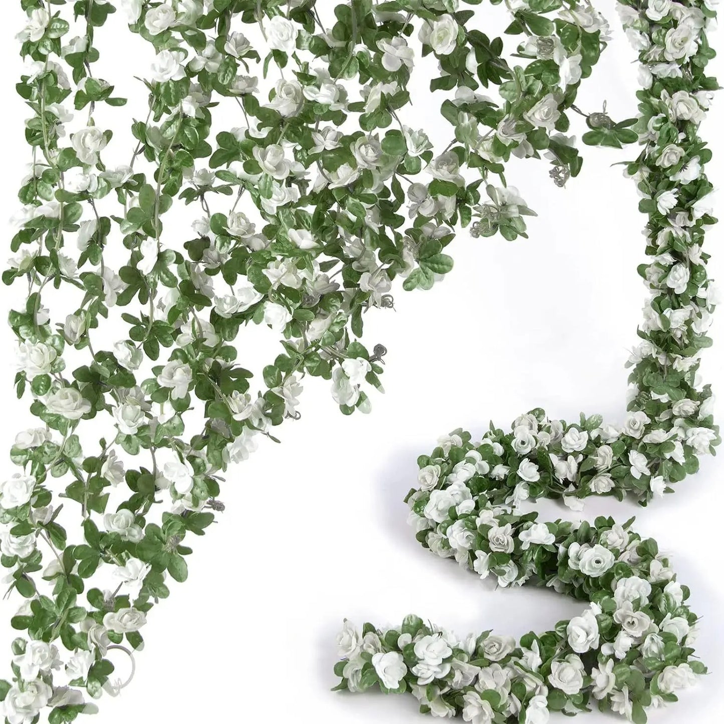 1pc 250CM Artificial Flowers Garland Rose Vines Fake Hanging Flower Vine for Wedding Arch Wall Decor Home Garden Room Decoration