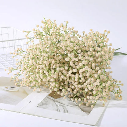 1Branch 90Heads Artificial Full Sky Stars Flowers Bouquet Multiple Colors Partys Brides Wedding Home Decorative Fake Plant