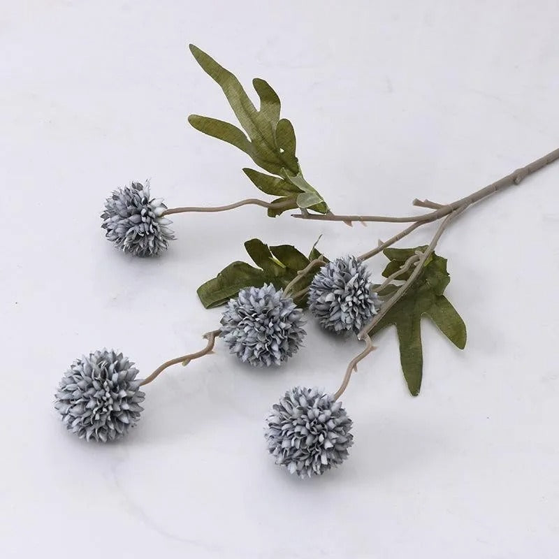 5 Heads Artificial Flower Bouquet Silk Dandelion Flower Ball Fake Flowers Home Garden Wedding Decors DIY Craft Wreath Christmas