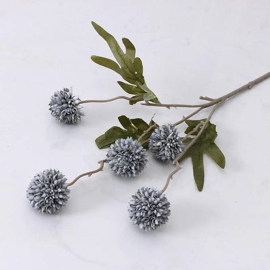 5 Heads Artificial Flower Bouquet Silk Dandelion Flower Ball Fake Flowers Home Garden Wedding Decors DIY Craft Wreath Christmas