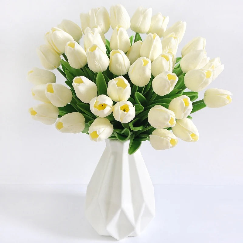 Artificial Tulip Flowers Plants For Interiors Outdoor Garden Soft Material Party Accessories Gifts For Female Festival Ornaments