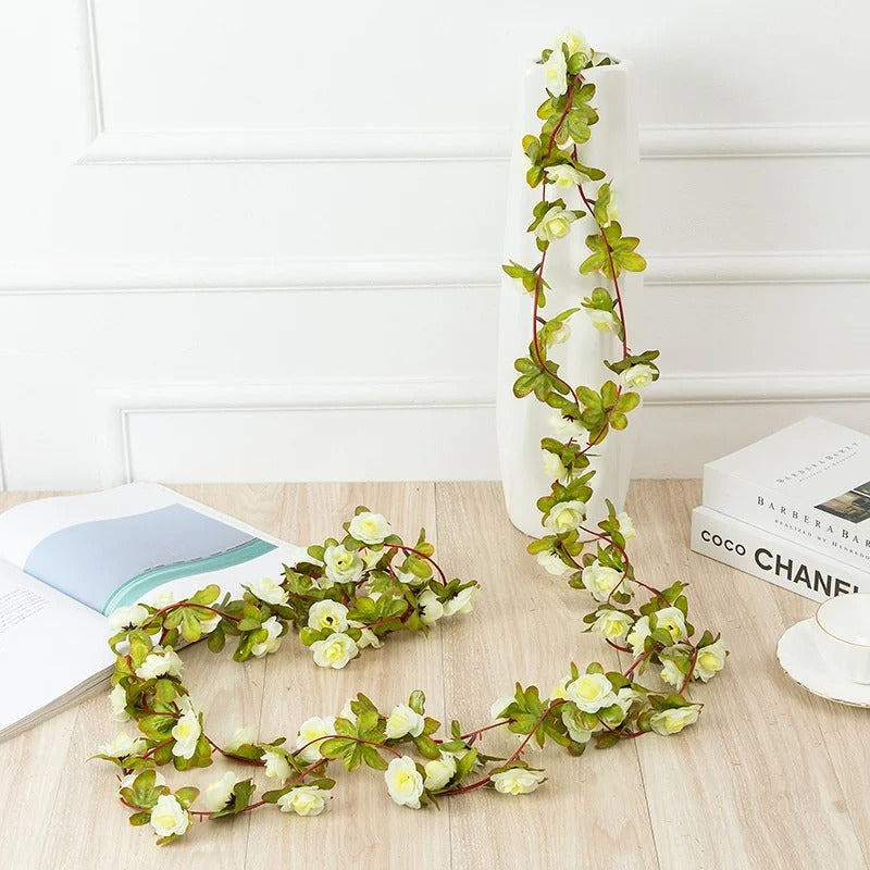 Artificial Rose Flowers Garland DIY Wedding Arch Garden Decoration Home Living Room Wall Hanging Spring Autumn Fake Plant Vine
