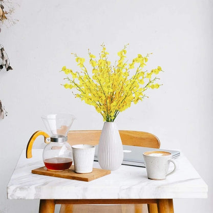 Yellow Simulation Flower Dancing Orchid Decoration Fake Flower Soft Decoration Simulation Plant Home Wedding Artificial Flowers