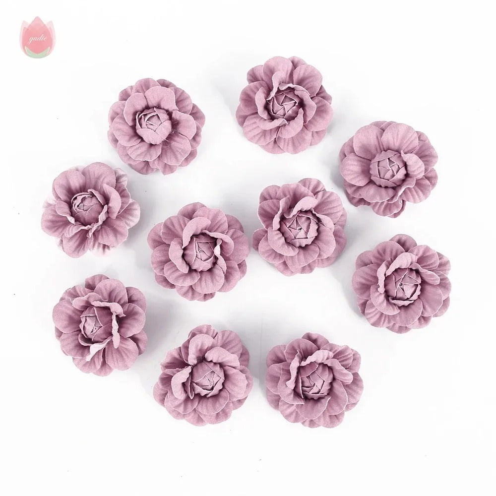 5/10Pcs Artificial Eco-friendly Flower Home Living Room Party Decor Wedding Garland Decorations DIY Hair Corsage Accessories