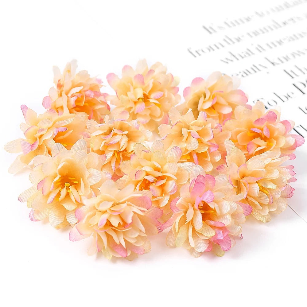 10/20/50Pcs Mini Artificial Rose Silk Flower Heads Simulated Flower Home Room Decoration Wedding Decoration DIY Wreath Accessory