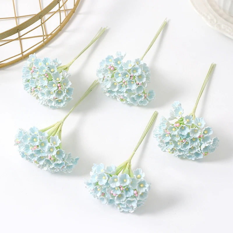 1/3/5Pcs 11cm Artificial Flower Silk Babysbreath Outdoor Garden arch Bonsai Wedding Valentine Home Decor Festival Diy Gifts
