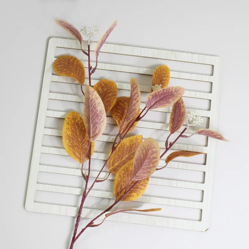 52cm Artificial Fall Eucalyptus Fake Foliage Branches Autumn Flowers Decorations Home Wedding Thanksgiving Christmas Decoration