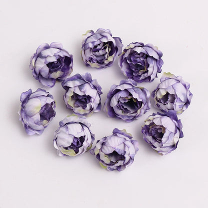 5/10Pcs Artificial Peony Flowers 4.5cm Fake Flower Heads for Home Room Dceor Wedding Marriage Decoration DIY Gifts Accessory