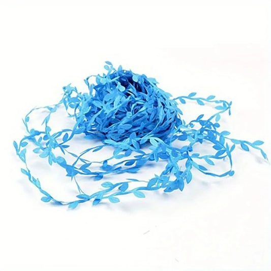 10Meter Silk Leaf-Shaped Handmake Artificial green Leaves For Wedding Decoration DIY Wreath Gift Scrapbooking Craft Fake Flowers